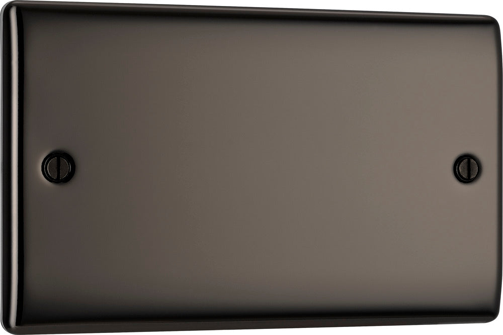 BG NBN95 Nexus Metal Double Blanking Plate - Black Nickel - westbasedirect.com