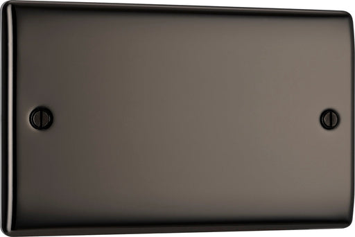 BG NBN95 Nexus Metal Double Blanking Plate - Black Nickel - westbasedirect.com