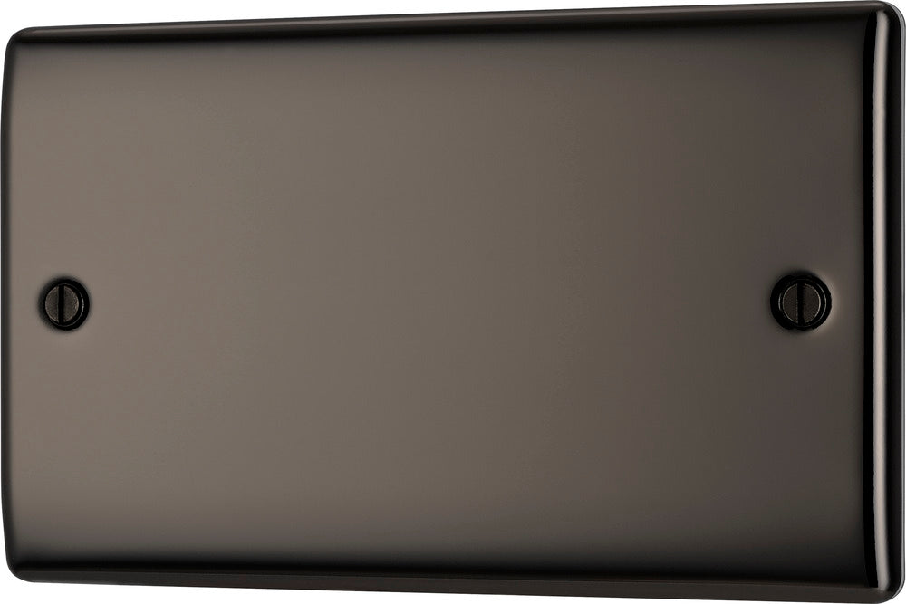 BG NBN95 Nexus Metal Double Blanking Plate - Black Nickel - westbasedirect.com