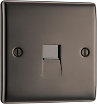 BG NBNBTM1 Nexus Metal Master Telephone Socket - Black Nickel
