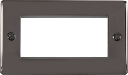BG NBNEMR4 Nexus Metal Quad Euro Module Faceplate - Black Nickel - westbasedirect.com