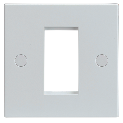 Knightsbridge NET1GWH White Square Edge 1G Modular Faceplate - westbasedirect.com