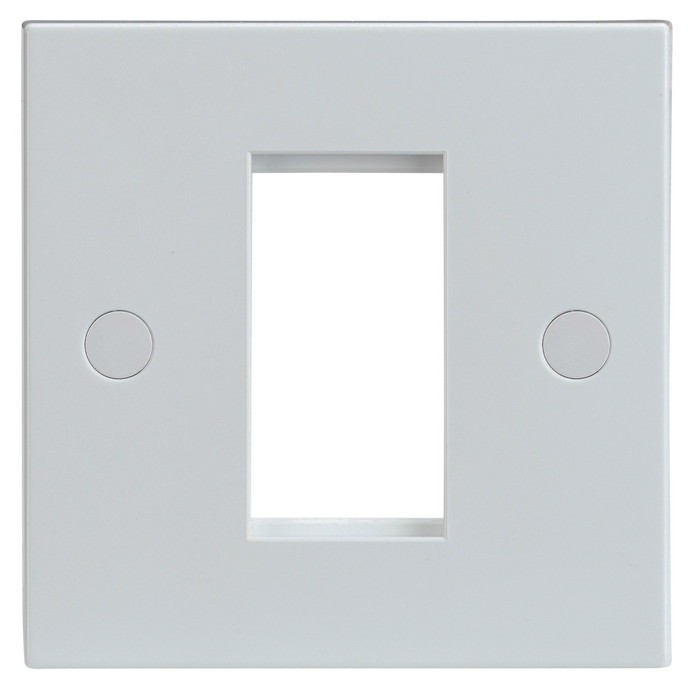 Knightsbridge NET1GWH White Square Edge 1G Modular Faceplate - westbasedirect.com