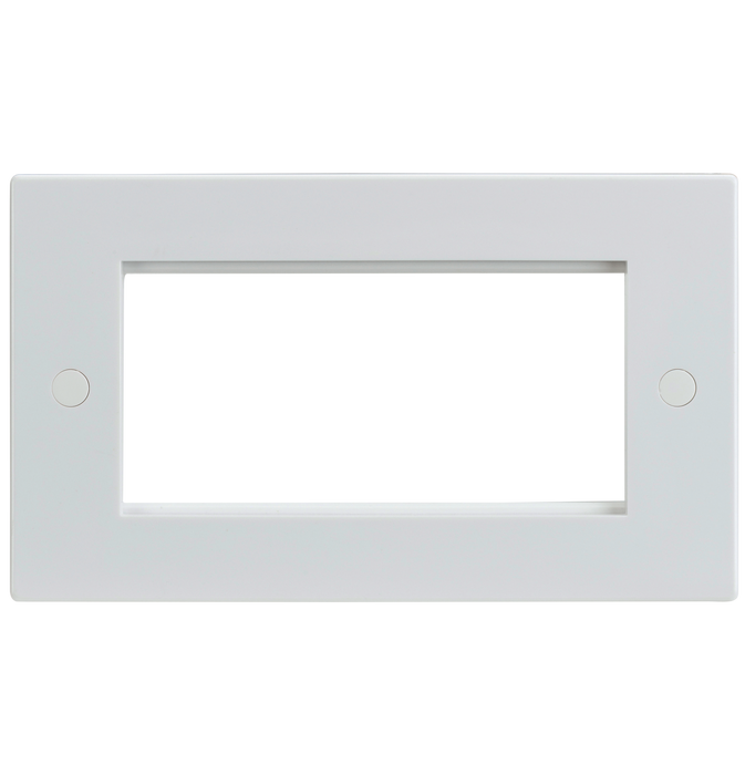Knightsbridge NET4GWH White Square Edge 4G Modular Faceplate - westbasedirect.com