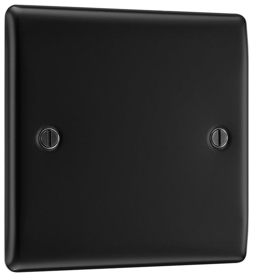 BG NFB94 Nexus Metal Single Blanking Plate - Matt Black - westbasedirect.com