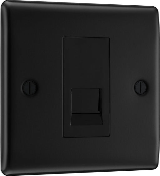 BG NFBBTS1 Nexus Metal Slave Telephone Socket - Matt Black - westbasedirect.com