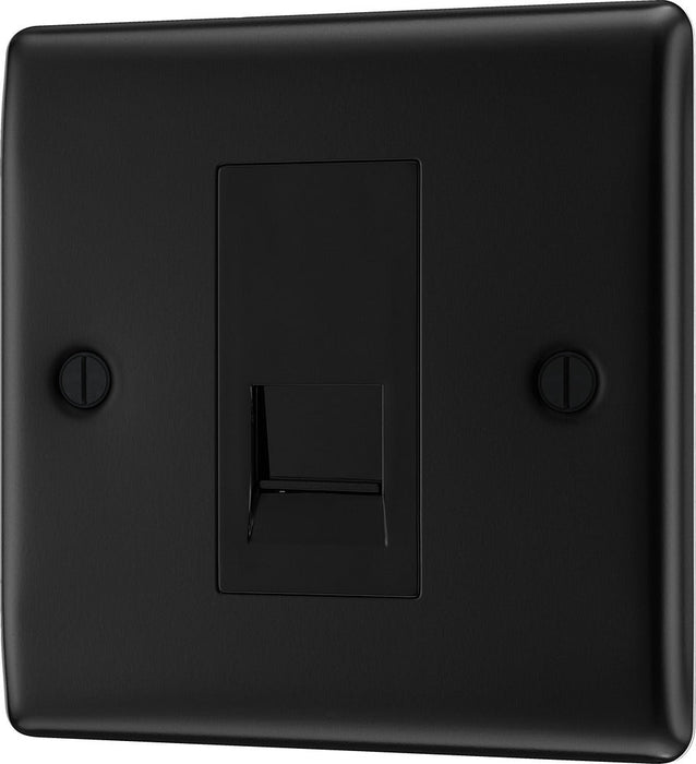 BG NFBRJ111 Nexus Metal RJ11 Single Data Outlet Socket - Matt Black - westbasedirect.com