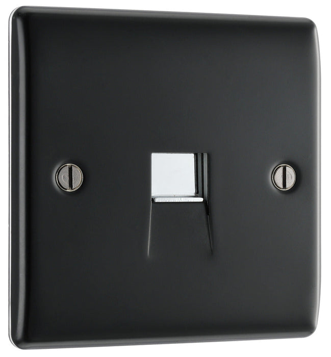 BG NMBBTS1 Nexus Metal Slave Telephone Socket - Matt Black - westbasedirect.com