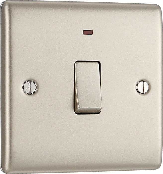 BG NPR31 Nexus Metal 20A DP Switch + Neon - Pearl Nickel - westbasedirect.com