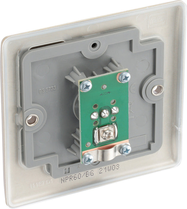 BG NPR60 Nexus Metal TV Aerial Socket - Pearl Nickel - westbasedirect.com