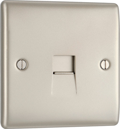 BG NPRBTS1 Nexus Metal Slave Telephone Socket - Pearl Nickel - westbasedirect.com