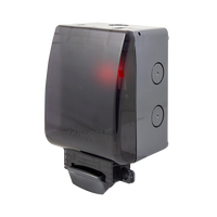 Click OA835T Weatherproof IP66 1G 13A DP Switched Socket + Neon (Semi-Transparent Lid)