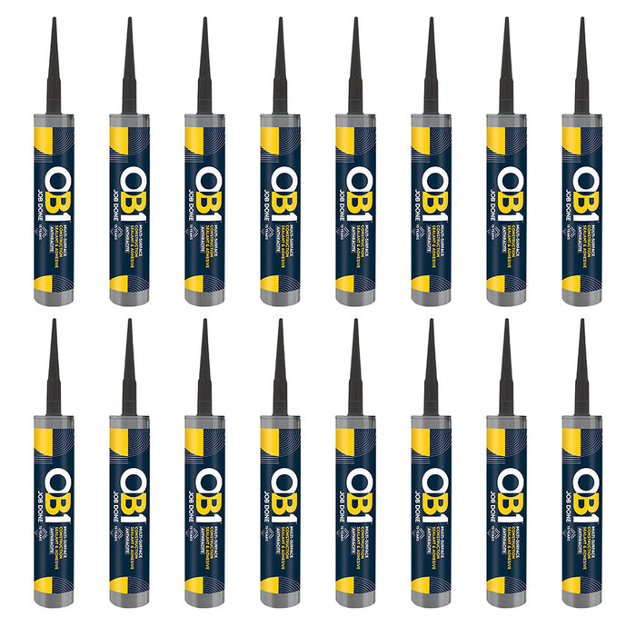 Unicrimp OB1SCS290A OB1 Multi-Surface Construction Sealant & Adhesive Anthracite 290ml (16 Pack)