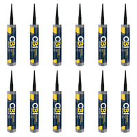 Unicrimp OB1SCS290BL OB1 Multi-Surface Construction Sealant & Adhesive Black 290ml (12 Pack)