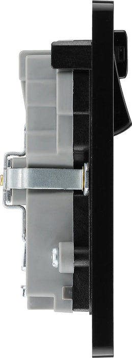 BG Evolve PCDBC22UWRB 13A Double Switched Power Socket + WiFi Extender + 1xUSB(2.1A) - Black Chrome (Black) - westbasedirect.com