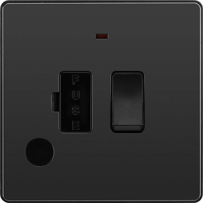 BG Evolve PCDBC52B 13A Switched Fused Connection Unit with Power LED Indicator & Flex Outlet - Black Chrome (Black) - westbasedirect.com