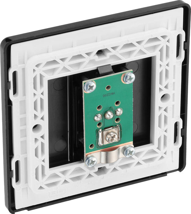 BG Evolve PCDBC60B Single Socket for TV or FM Co-Axial Aerial Connection - Black Chrome (Black) - westbasedirect.com