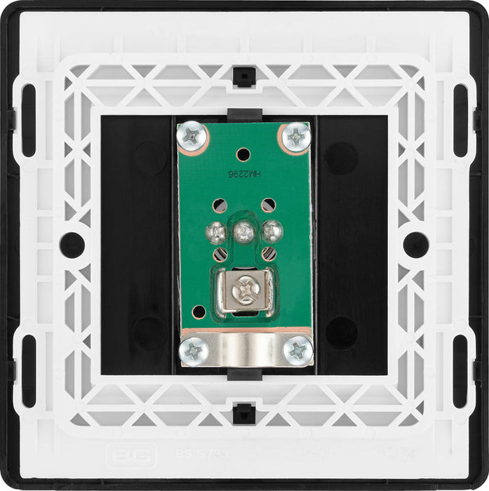 BG Evolve PCDBC60B Single Socket for TV or FM Co-Axial Aerial Connection - Black Chrome (Black) - westbasedirect.com
