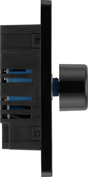 BG Evolve PCDBC82B 2-Way Trailing Edge LED 200W Double Dimmer Switch Push On/Off - Black Chrome (Black) - westbasedirect.com