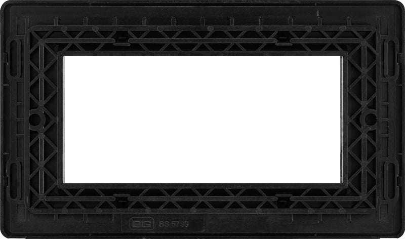 BG Evolve PCDBCEMR4B Quadruple Rectangular Front Plate (100 x 50) - Black Chrome (Black) - westbasedirect.com