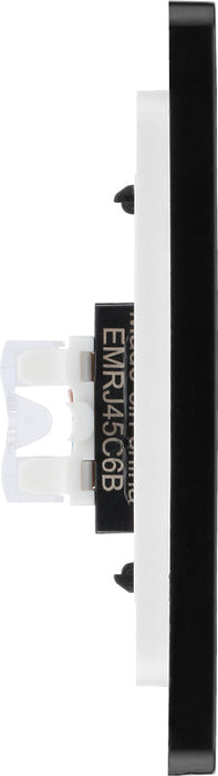 BG Evolve PCDBCRJ451B Single RJ45 Telephone Socket - Black Chrome (Black) - westbasedirect.com