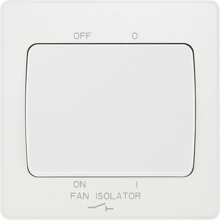 BG Evolve PCDCL15W 10A Triple Pole Fan Isolator Switch - Pearlescent White (White) - westbasedirect.com