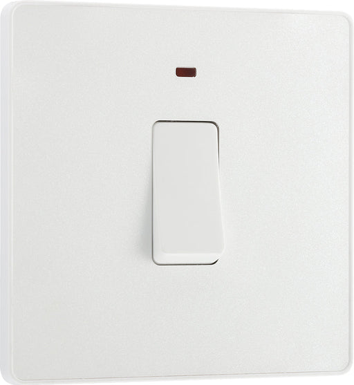 BG Evolve PCDCL31W 20A Double Pole Switch with Power LED Indicator - Pearlescent White (White) - westbasedirect.com