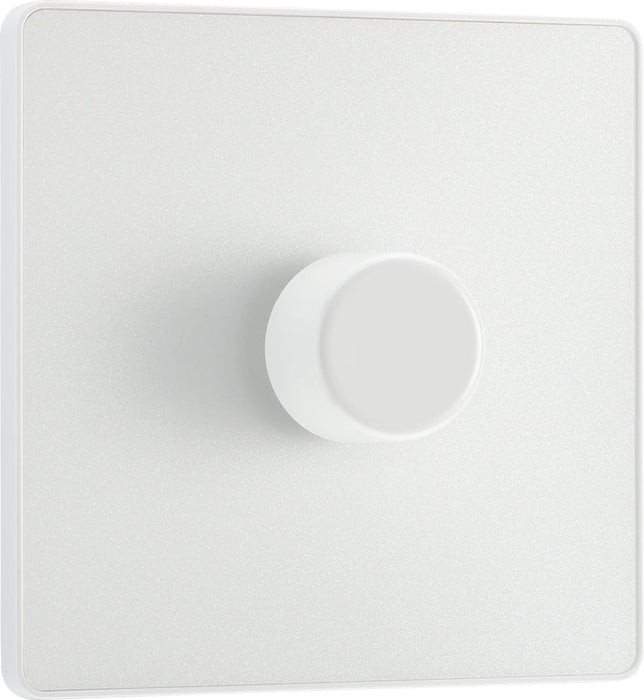 BG Evolve PCDCL81W 2-Way Trailing Edge LED 200W Single Dimmer Switch Push On/Off - Pearlescent White (White) - westbasedirect.com