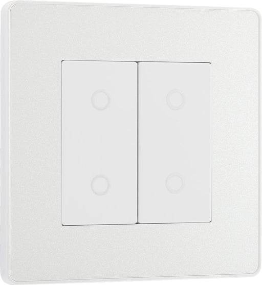 BG Evolve PCDCLTDM2W 2-Way Master 200W Double Touch Dimmer Switch - Pearlescent White (White) - westbasedirect.com