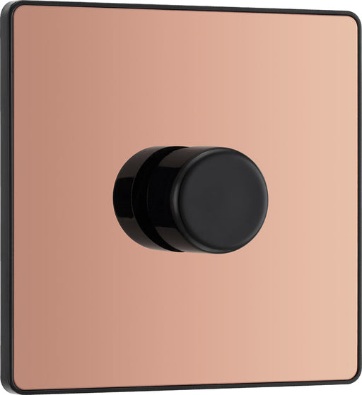 BG Evolve PCDCP81B 2-Way Trailing Edge LED 200W Single Dimmer Switch Push On/Off - Polished Copper (Black) - westbasedirect.com
