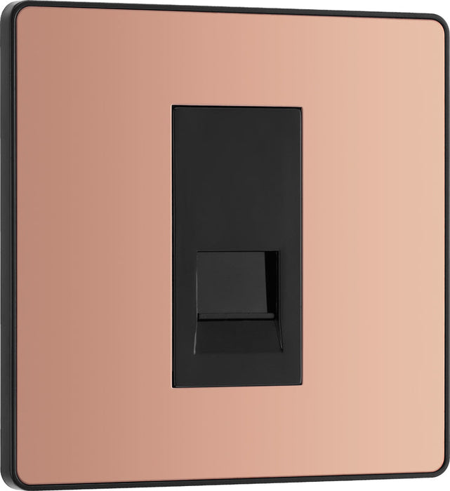 BG Evolve PCDCPBTM1B Single Master Telephone Socket - Polished Copper (Black) - westbasedirect.com