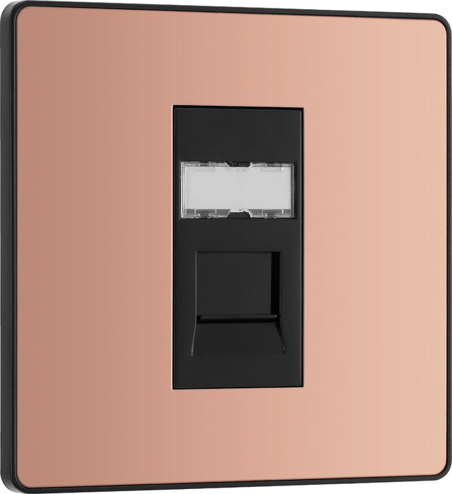 BG Evolve PCDCPRJ451B Single RJ45 Telephone Socket - Polished Copper (Black) - westbasedirect.com