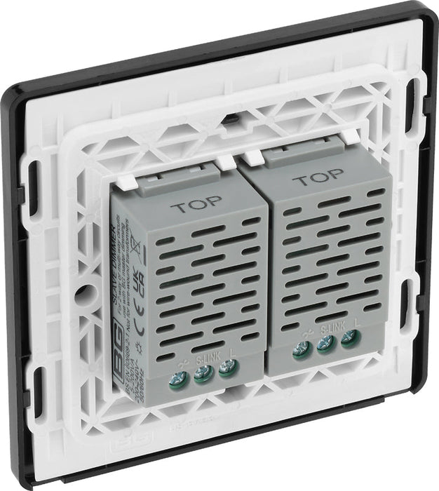 BG Evolve PCDCPTDS2B 2-Way Secondary 200W Double Touch Dimmer Switch - Polished Copper (Black) - westbasedirect.com