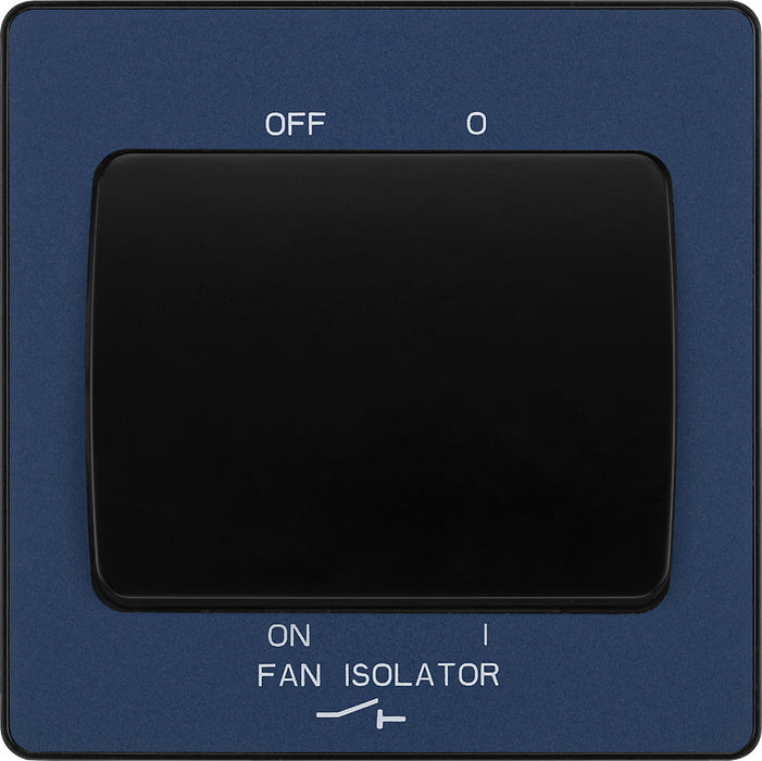 BG Evolve PCDDB15B 10A Triple Pole Fan Isolator Switch - Matt Blue (Black) - westbasedirect.com