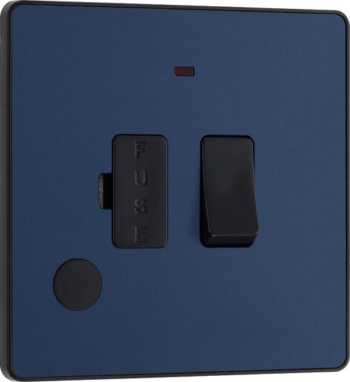 BG Evolve PCDDB52B 13A Switched Fused Connection Unit with Power LED Indicator & Flex Outlet - Matt Blue (Black) - westbasedirect.com