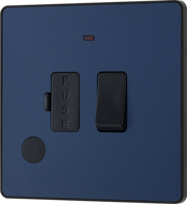BG Evolve PCDDB52B 13A Switched Fused Connection Unit with Power LED Indicator & Flex Outlet - Matt Blue (Black) - westbasedirect.com