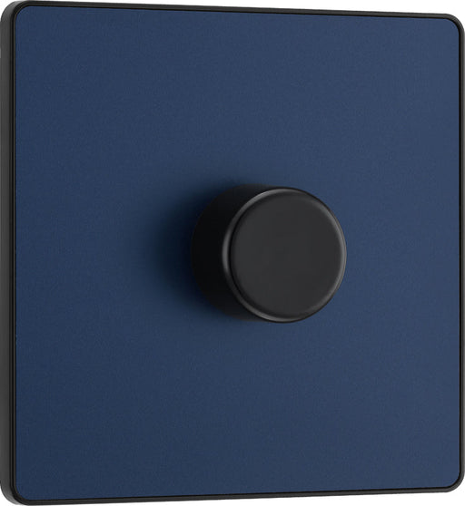 BG Evolve PCDDB81B 2-Way Trailing Edge LED 200W Single Dimmer Switch Push On/Off - Matt Blue (Black) - westbasedirect.com