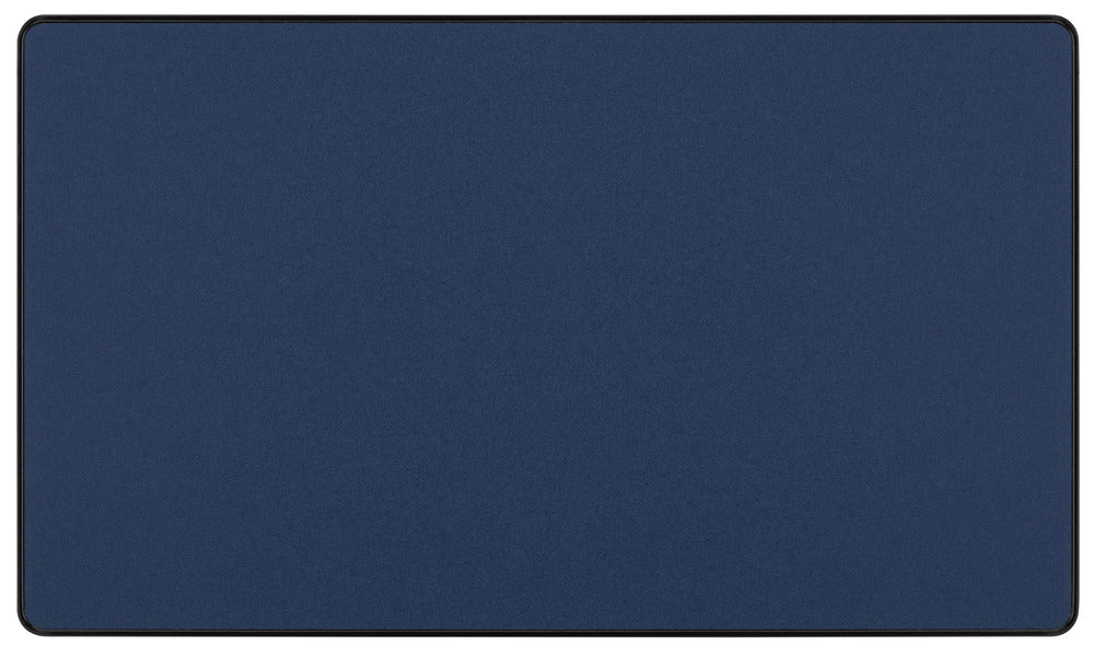 BG Evolve PCDDB95B Double Blank Plate - Matt Blue (Black) - westbasedirect.com