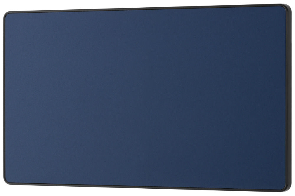 BG Evolve PCDDB95B Double Blank Plate - Matt Blue (Black) - westbasedirect.com