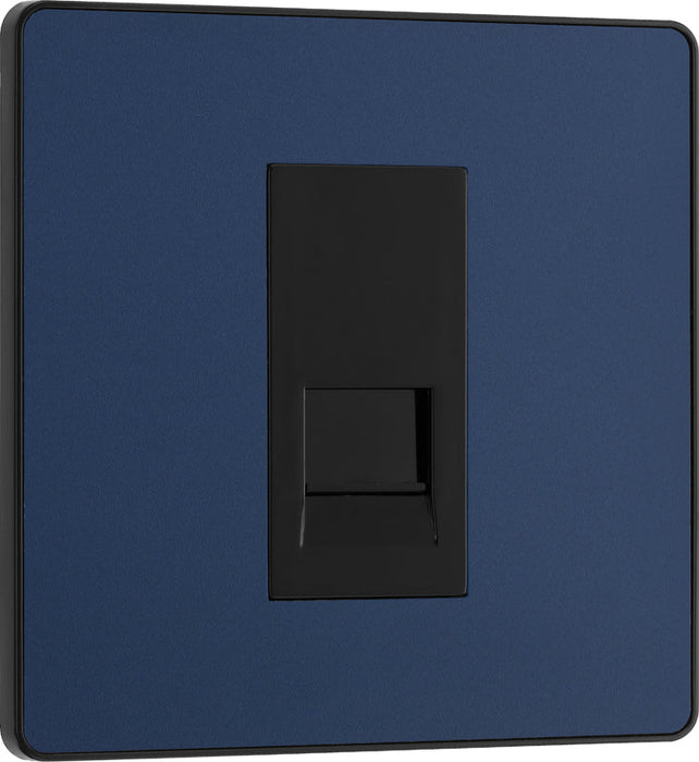 BG Evolve PCDDBBTS1B Single Secondary Telephone Socket - Matt Blue (Black) - westbasedirect.com