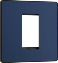 BG Evolve PCDDBEMS1B Single Euro Module Front Plate (25 x 50) - Matt Blue (Black)