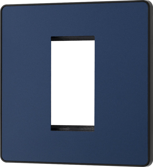 BG Evolve PCDDBEMS1B Single Euro Module Front Plate (25 x 50) - Matt Blue (Black) - westbasedirect.com