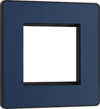 BG Evolve PCDDBEMS2B Twin Euro Module Aperture Single Front Plate (50 x 50) - Matt Blue (Black)