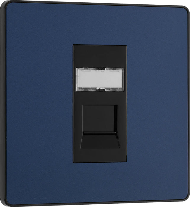 BG Evolve PCDDBRJ451B Single RJ45 Telephone Socket - Matt Blue (Black) - westbasedirect.com