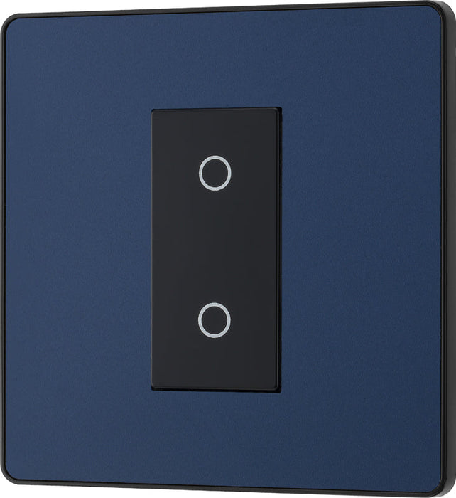 BG Evolve PCDDBTDM1B 2-Way Master 200W Single Touch Dimmer Switch - Matt Blue (Black) - westbasedirect.com