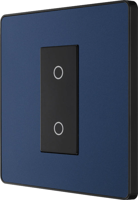 BG Evolve PCDDBTDM1B 2-Way Master 200W Single Touch Dimmer Switch - Matt Blue (Black) - westbasedirect.com