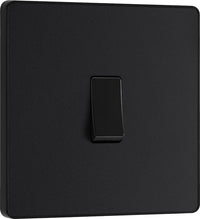 BG Evolve PCDMB12B 20A 16AX 2 Way Single Light Switch - Matt Black (Black)