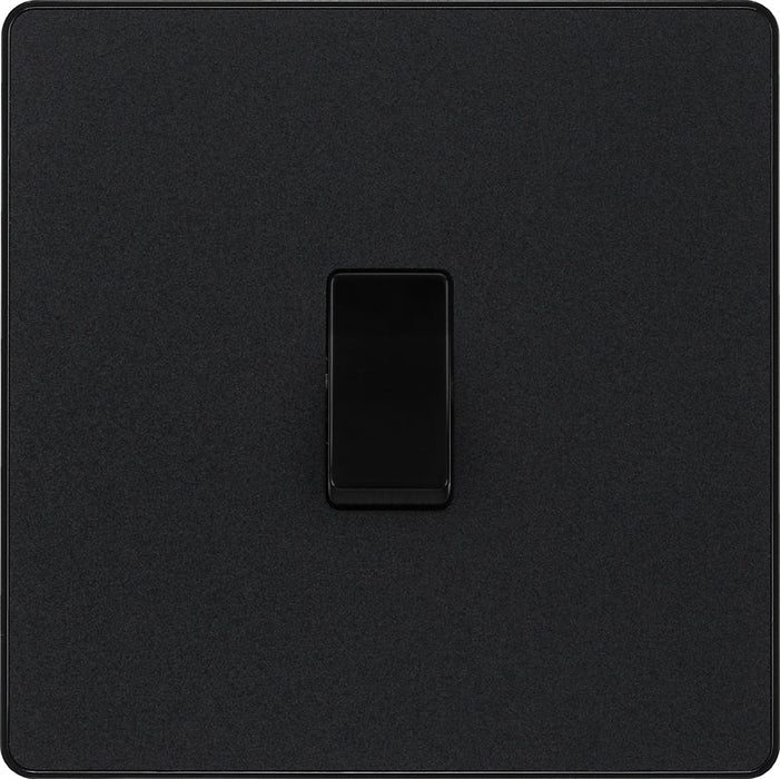 BG Evolve PCDMB12B 20A 16AX 2 Way Single Light Switch - Matt Black (Black) - westbasedirect.com