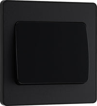 BG Evolve PCDMB12WB 20A 16AX 2 Way Single Light Switch, Wide Rocker - Matt Black (Black)