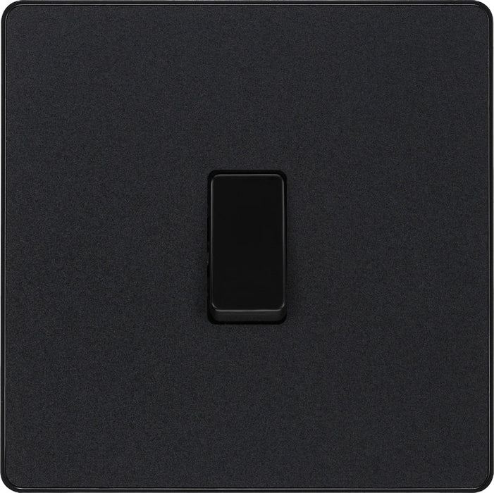 BG Evolve PCDMB13B 20A 16AX Single Intermediate Light Switch - Matt Black (Black) - westbasedirect.com